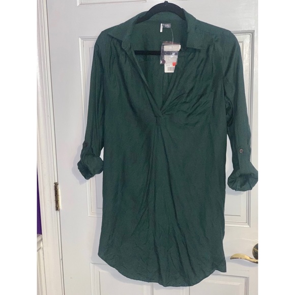 Sparkle & Fade Dresses & Skirts - Green roll up sleeve urban outfitters dress